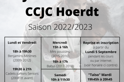 Horaires pour la saison 2022-2023